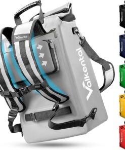 Valkental Sacoche de Vélo 3en1 - Imperméable Réfléchissante - Sac à Dos Porte-Bagages Bagage à Main Gris