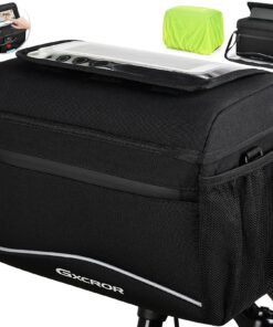Sacoche de vélo GXCROR 8 l pour écran tactile, bandoulière et adaptateur de guidon, pour cyclistes amateurs et professio