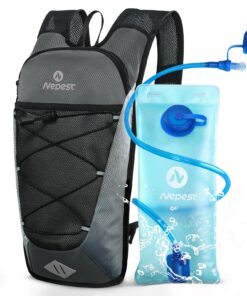 Nepest Sac à dos de vélo 6 l - Pour cyclistes et randonneurs avec poche d'hydratation de 2 l et ceinture réglable