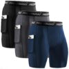 Niksa 3 Pièces Short de Compression pour Homme Running Collant Court de Sport - Améliore la Performance et la Compaction