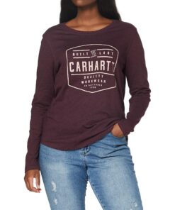 Carhartt T-Shirts Femme Manches Longues à Imprimé Lockhart