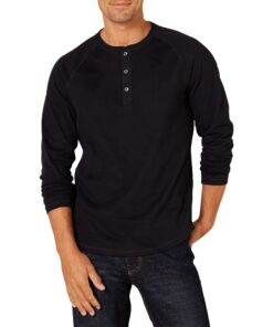 Amazon Essentials Chemise Henley hommes taille ajustée longues manches OEKO-TEX STANDARD 100