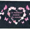 Syl'la Mamie - Fête des Grandes Mères Porte-Chéquier Porte-Carte en Cuir Noir Meilleure Mamie pour Femme