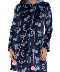 Robe de chambre Stitch Disney femme | Robe de nuit polaire femme | Fiche produit pour femme