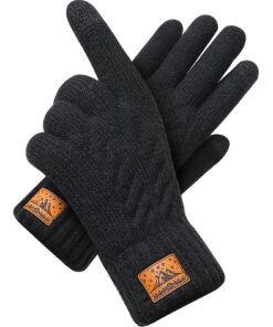 Gants d'hiver chauds Hommes Femmes - Gants en laine chaude pour écran tactile, idéal pour activité de plein air en alpag