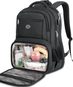 Sac à dos MATEIN avec sac isotherme, pour homme et femme voyage, Noir
