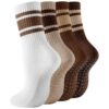 BONANGEL Pilates Chaussettes Antidérapantes pour Femme en Coton - Yoga, Ballet, Sport - Mise en Scène parfaite - spielm