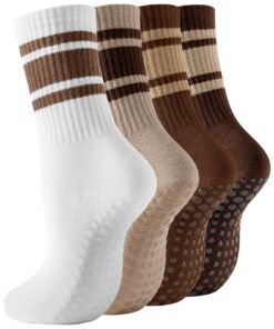 BONANGEL Pilates Chaussettes Antidérapantes pour Femme en Coton - Yoga, Ballet, Sport - Mise en Scène parfaite - spielm