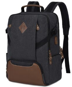 Kasgo Sac à Dos Homme Sécurisé, 2 Compartiments Antivol Sac à Dos Femme Voyage, Poches Multiples et Vintage Design, Idéa