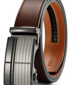 CHAOREN Buckley ceinture automatique en cuir pour homme affaires 35 mm ajustable sans trous