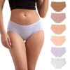 Culotte Femme Coton Stretch Taille Basse INNERSY Bikini Slips Élégants Lot de 6 OEKO-TEX Standard 100