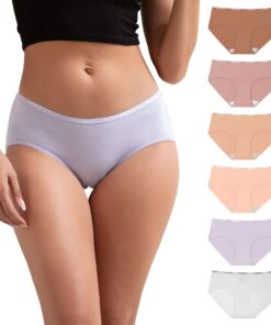 Culotte Femme Coton Stretch Taille Basse INNERSY Bikini Slips Élégants Lot de 6 OEKO-TEX Standard 100