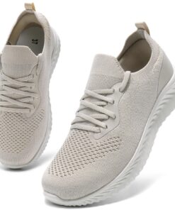 HKR Baskets respirantes pour femme légères - Chaussures de sport et de loisirs - Pompe et ergonomie, taupe, 40 EU