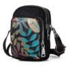 Sac à Bandoulière LaRechor Femm(e) 3 Poches zippées Portable Feuilles Colorées