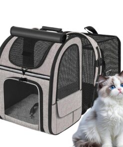 Sac À Dos Respirant Extensible pour Chat - Idéal Pour le Camping et le Voyage | Pliable et Durables pour Animaux de Comp