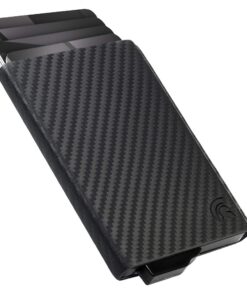 POWR Porte-Cartes en métal en Fibre de Carbone bloquant la RFID pour homme. Portefeuille Minimaliste Métallique Slim pou