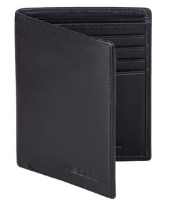 VISOUL Portefeuille Vertic peace pour Homme avec Protection RFID, en Cuir Véritable, Idéal pour Voyageurs avec 10 Fentes