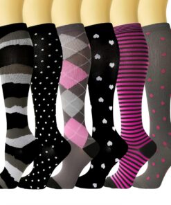 Chaussettes de contention hautes montantes respirantes grande taille pour homme et femme avion infirmière voyage circula