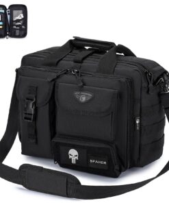 SPAHER Sac Ordinateur Homme Imperméable 14/15.6/17 Pouces Avec Bandoulière Réglable Portefeuille Passeport Cartable Tact
