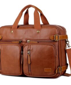 Baosha HB-22 Sacoche à dos hybride en cuir synthétique pour homme 17" | Sac à bandoulière polyvalent pour homme | Meille