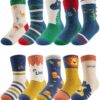 Chaussettes rigolotes Kyopp Enfants Drôles Animaux Unisexe Crew Socks Kids 10 Paires Organic Coton Blended