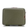 Valise cosmétique WITTCHEN en Polycarbonate GL Style LineVert Olive Femme Homme Trousse de Toilette Étui de Voyage Bagag