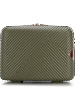 Valise cosmétique WITTCHEN en Polycarbonate GL Style LineVert Olive Femme Homme Trousse de Toilette Étui de Voyage Bagag