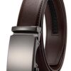 CHAOREN Buckley Ceinture automatique en cuir pour homme | Ajustable sans trous | 35 mm | Idéale pour costume d'affaires