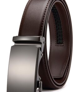 CHAOREN Buckley Ceinture automatique en cuir pour homme | Ajustable sans trous | 35 mm | Idéale pour costume d'affaires