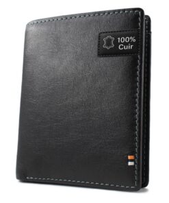MR.MORGAN Portefeuille Homme en Cuir Véritable avec Blocage RFID - Noir | Porte-Monnaie Fonctionnel pour Hommes Affaires