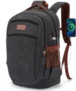 Sac à dos Tzowla vintage en toile pour ordinateur portable homme et femme, sac à dos de voyage Laoptop 15,6" adapté au t