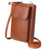Narunii Sac Portefeuille Femme en Cuir PU - Sac à Main et Bandoulière pour Téléphone, Sac à Dos Femmes, Large Capacité e
