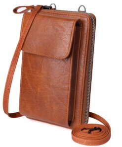 Narunii Sac Portefeuille Femme en Cuir PU - Sac à Main et Bandoulière pour Téléphone, Sac à Dos Femmes, Large Capacité e