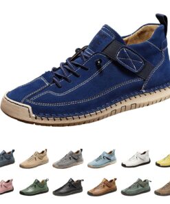 Chaussures orthopédiques Vogany Chaussures unisexes faites à la main en cuir souple à lacets, antidérapantes, légères et