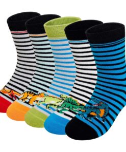 PUTUO Chaussettes en Coton Enfant Garçon: Chic et Confortable, Idéal pour les Enfants de 2 à 12 Ans, 5 Paires, Oeko-Tex