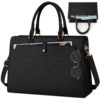 RAINSMORE sac cabas femme grande capacité imperméable pour travail et études noir 15.6 pouces ordinateurPU cuir scène de