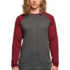 Build Your Brand Long Sleeves Contrast Raglan T-Shirt Homme Print Friendly Apparel