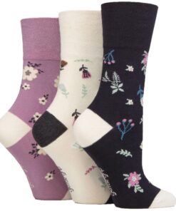 SOCK SHOP GENTLE GRIP Femme À motifs et à rayures Doux Respirant Chaussettes en bambou Multipack 3 Taille 37-41 Floraiso