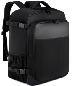 EZUOLA Baggage Cabine pour Voyage Homme Femme Noir