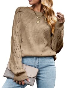 CUPSHE Pull d'automne pour femme en tricot léger avec manches longues et col rond trend #pullautomne #tricotsféminin #pu