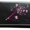 Syl'la Compagnon Porte-Cheques Portefeuille Femmes Noir Simili Cuir Crayon Papillon Fonctionnel