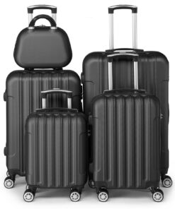 Bonnlo Set de 5 Valises avec Vanity Case | Valises de Voyage pour Femmes | Set de Valises ABS avec Coins Renforcés et Ro