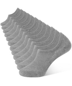CLOSEMATE Chaussettes Invisibles Homme Femme Noir Blanc Gris Anti Transpiration Antidérapantes 39-42 43-46