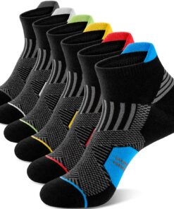 Niofind Chaussettes Respirantes Homme Femme, Lot de 6 Paires Soquettes Courtes pour Sport et Randonnées, Chaussettes Ant