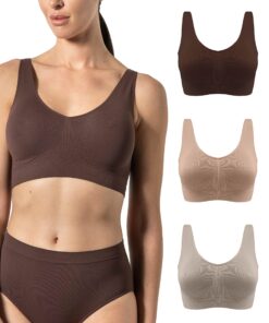 Soutien-Gorge sans Armature Épaules Large 3 Pièces Femmes - Made in Italy