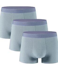 Boxer JEKE-DG en coton respirant et confortable pour homme - Taille moyenne - Couleur unie