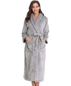 Robe de chambre polaire femme chaude et douce pour l'hiver cadeau de Noël