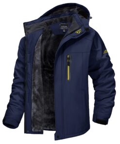 Veste de ski MAGCOMSEN imperméable homme chauffante coupe-vent zippée avec capuche