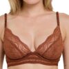 ROUGEGORGE LINGERIE Soutien-Gorge Triangle Dentelle Femme Marron - Hope