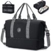 SPAHER Sac de Voyage Imperméable pour Homme Femme - Bagage Cabine Easyjet Noir | Sac Fourre-Tout de Sport Week-End